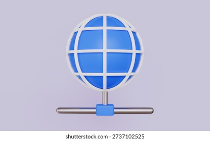 Internet hosting and distributed systems, Globe connected to a server worldwide connectivity