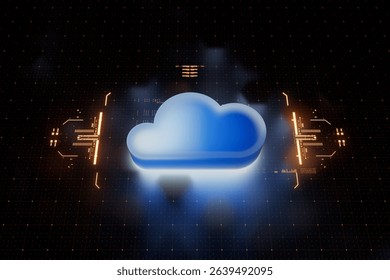Internet infrastructure concept. Abstract technology background. 3D rendering. 3D Illustration
