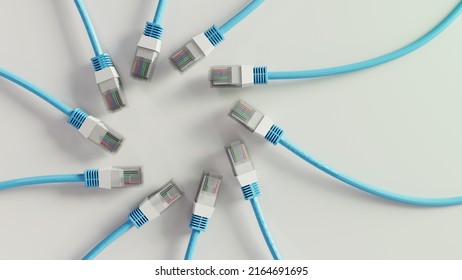 internet lan cable, 3d rendering