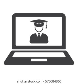 Internet Learning Virtual On Line Education Icon