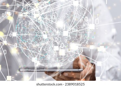 internet net and data digital concept
