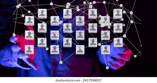 internet net and data digital concept teamwork