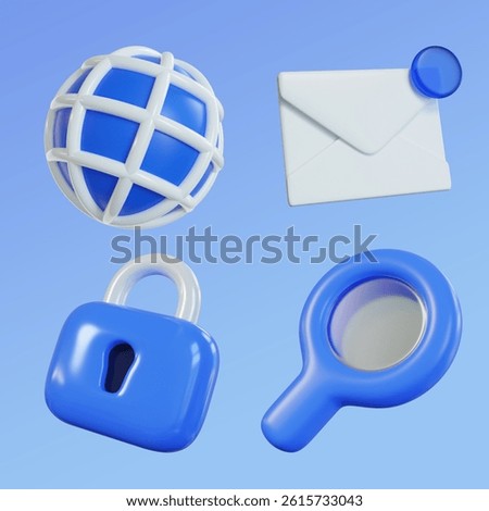 internet network 3D Icon Set