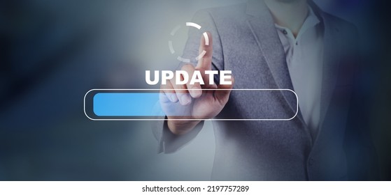 Internet And Network Concept. Update Software Computer Program Upgrade.