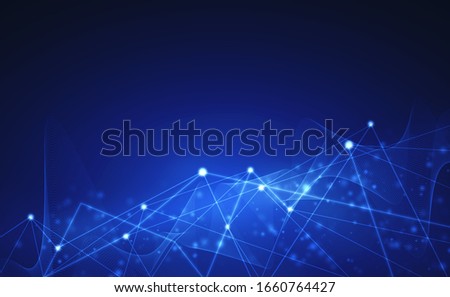 Internet network connection. Abstract Technology background with connecting points and lines. Technology Futuristic concept background