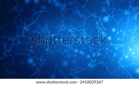 Internet network connection digital technology. Abstract geometric background with connecting points and lines, Plexus Abstract Technology background