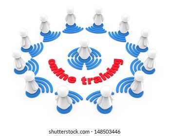 Internet online training concept. Abstract 3d illustration.