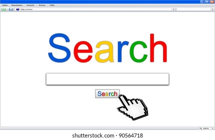 Internet Search Engine Browser Window