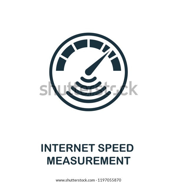 Internet Speed Measurement icon. Monochrome style\
design from measurement collection. UX and UI. Pixel perfect\
internet speed measurement icon. For web design, apps, software,\
printing usage.