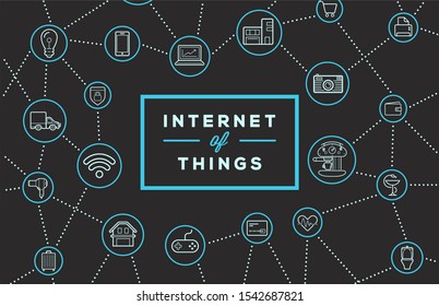 Internet Things Iot Devices Connectivity Concepts Stock Illustration ...