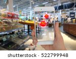 internet of things marketing concept ,the customer use the augmented reality to show the hot deal in the retail