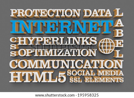 Internet web words as concept