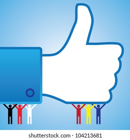 Internet Website Icons For Approval, Disapproval, Like, Unlike, Yes, No, Thumb Up, Thumb Down, Right, Wrong, Correct, Incorrect, Etc. Used In Sites Like Facebook