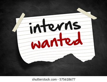 interns wanted - note concept - Powered by Shutterstock