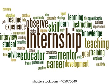 Internship Word Cloud Concept On White Stock Illustration 405975049 ...