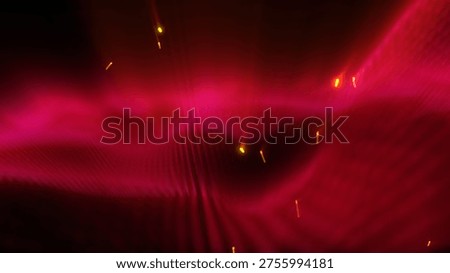 An interpretation of virtual, fluid energy waves, resembling music manifested into tangible sensations, establishes a soothing and tranquil backdrop.