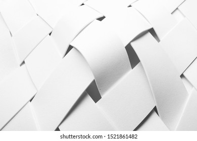 Intersected white lines, abstract background, 3d illustration