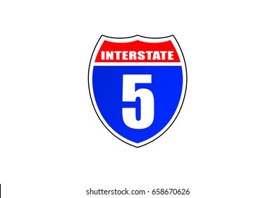 84 Interstate 5 Sign Stock Illustrations, Images & Vectors 