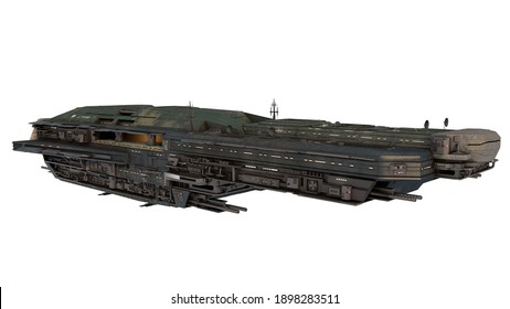 Interstellar Battle Cruiser Spaceship Science Fiction Stock ...