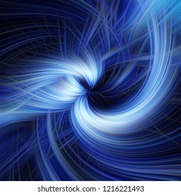 Intertwined Rendering Of White And Blue And Background In Black For A Stunning Visual Effect