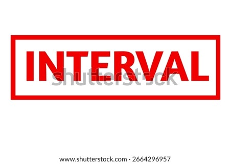 Interval word written in rectangle with background illustration