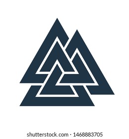 Valknut Interwoven Triangles Vector Illustration Flat Stock Vector ...