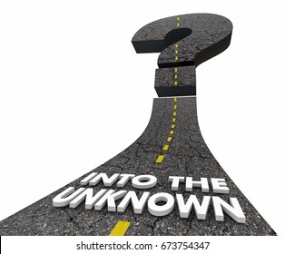 Into The Unknown Question Mark Uncertain Future Road 3d Illustration