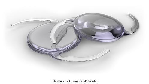 Intraocular Lens Implant Isolated On White