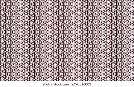 an intricate geometric pattern featuring repeating triangles, perfect for textile and surface designs.