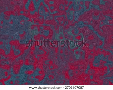 Intriguing abstract blend of deep red and teal hues.