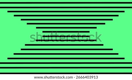 An intriguing abstract graphic featuring horizontal lines that converge and expand, creating an optical illusion of a constricted or three-dimensional shape. The simple yet dynamic design is modern an