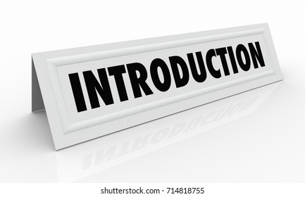 Introduction Tent Card Guest Speaker 3d Illustration