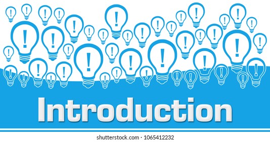 Introduction Text Written Over Blue Background Stock Illustration ...