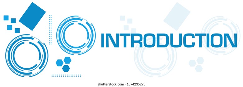 Introduction Text Written Over Blue Background.