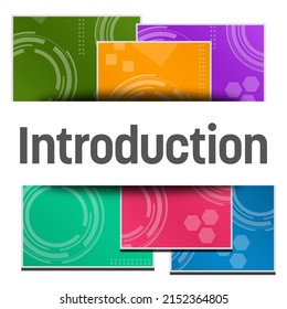 Introduction Text Written Over Colorful Background.