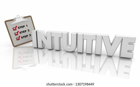 Intuitive Easy to Understand Follow Steps Word 3d Illustration
