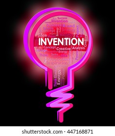 Invention Lightbulb Representing Creation Idea And Innovative