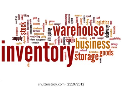 Inventory concept word cloud background - Powered by Shutterstock