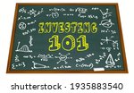 Investing 101 Stock Market Buy Sell Company Shares Investment Chalkboard 3d Illustration