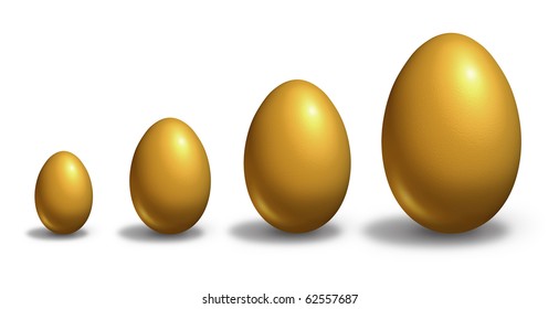 investing profit growth nest egg gold retirement funds isolated
