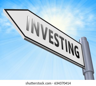 Investing Road Sign Meaning Return On Stock Illustration 634370414 ...