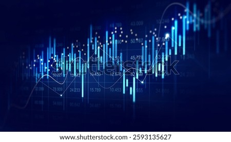 Investment finance chart,stock market business and exchange financial growth graph.Trade analytics line graphs and financial chart investment.Financial investment graphs.