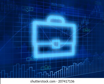 Investment Portfolio Symbol On Finance Background