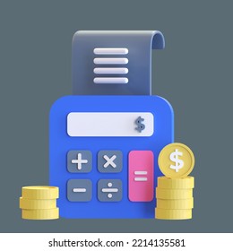 Investment Profit Counter Icon 3d Illustration