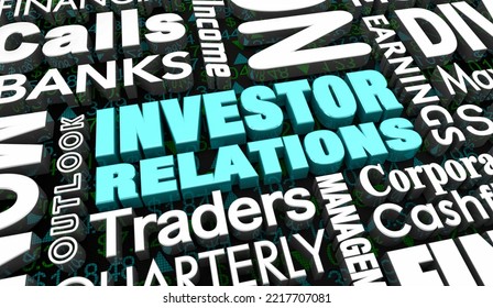 Investor Relations Financial Quarterly Outlook Report Call 3d Illustration