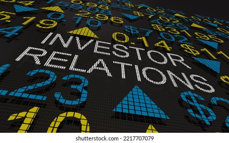 Investor Relations Stock Market Earnings Outlook Investor Call 3d Illustration