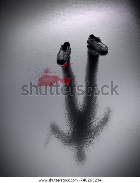 Download Invisible Serial Killer Standing Bloody Knife Stock Illustration 740263234