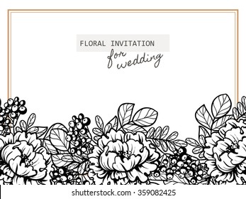 Invitation with floral background - Powered by Shutterstock - Get 15% off with code: PIKWIZARD15