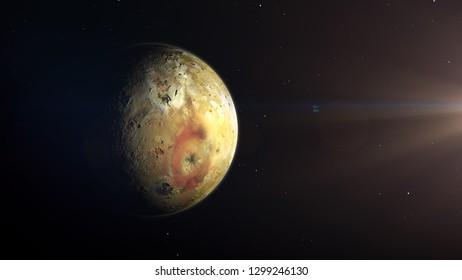 IO Jupiter Moon 3d Render