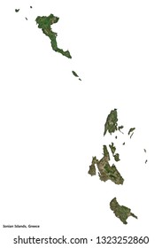 Ionian Islands, Greece Map (3D Illustration)